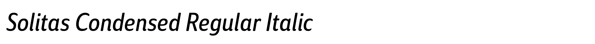 Solitas Condensed Regular Italic image